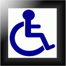 1 x Disabled Logo Sticker - Disability Wheelchair Sign